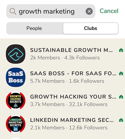 Growth Marketing Clubs