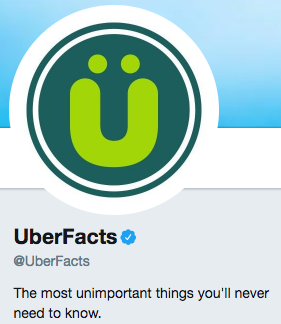 Funny Twitter bio from @UberFacts