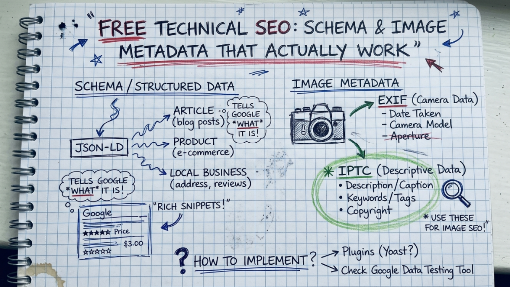 Free Technical SEO: Schema and Image Metadata That Actually Work